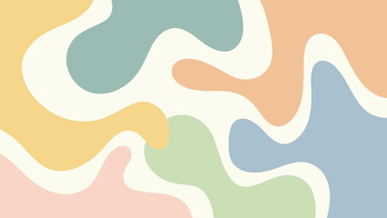 Abstract Pastel Fluid Shapes Background