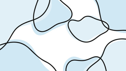 Minimalist Blue Abstract Organic Fluid Background