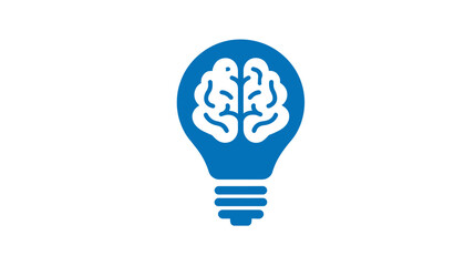 Creative Brain in Light Bulb Icon - Concept of Idea, Intelligence, Innovation, and Thinking for Science and Education