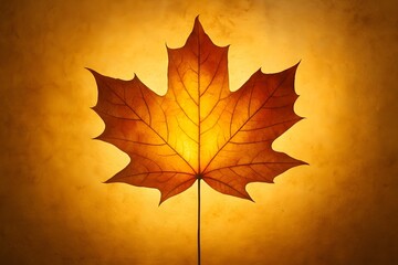 Laubblatt im Gegenlicht - Detail - Ahorn, 