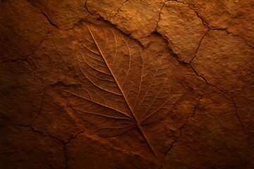 Abdruck eines Blattes im getrockneten Lehmboden