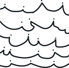 Texture in the form of different curved stripes and dots above the peaks.