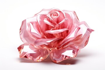 Fototapeta premium Pink rose jewelry crystal flower.