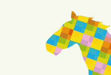 馬, 年賀状, 正月, 和風, 和柄, うま, 動物, イラスト, 干支, 年末, 新年, ベクター, シルエット