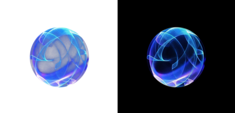 Png Futuristic Neon Sphere PNG with Transparent Overlay on transparent background - Powered by Adobe