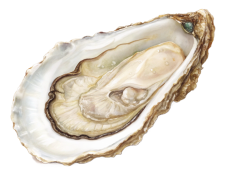 oyster shell  png on transparent background 