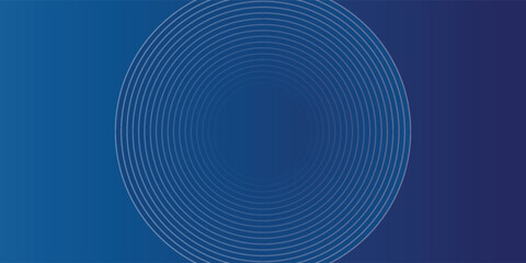 Abstract Circles Blue Gradients Concentric Shapes Minimalist Design Backdrop for Presentations and Branding, Visual Communication