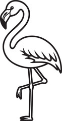 vector illustration of a flamingo