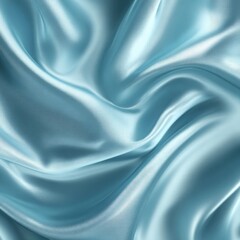 Fototapeta premium Light blue silk fabric drapes in elegant folds