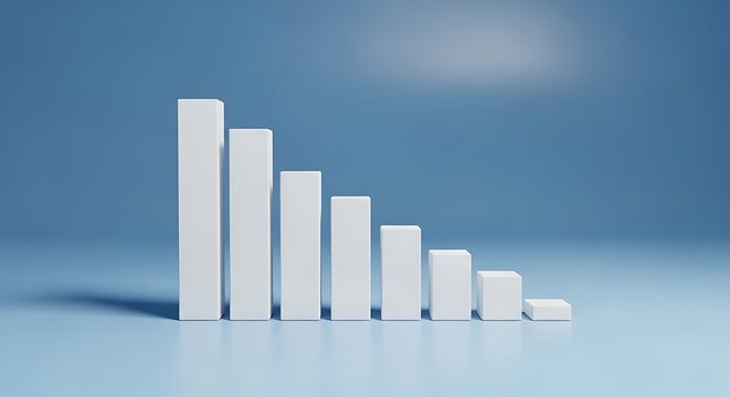 White bar chart showing a downward trend