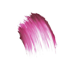 Magenta paint brush stroke on Transparent Background