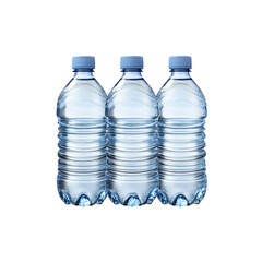 Three Blue Water Bottles Isolated