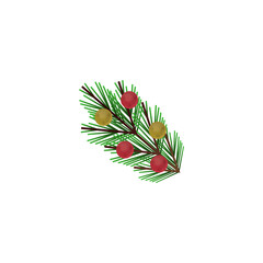 christmas fir tree decoration top view isolated on white or transparent png