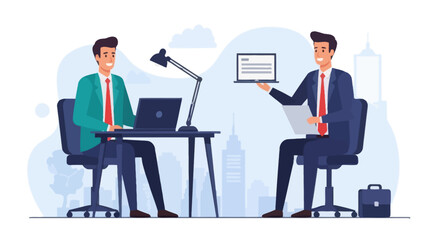 Professional Business Meeting in a Modern Office Environment with