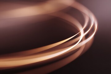 Fototapeta premium quantum computing abstract with qubit rings and interference patterns, wide angle, warm earthy hues, premium look, natural daylight, balanced rule of thirds, ideal for commercial use