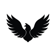 Obraz premium Bird with Spread Wings Vector Icon