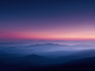 mountain landscape with sunrise and misty valleys, top view, vibrant neon colors, editorial style, dramatic rim light, balanced rule of thirds, brand-safe, no logos