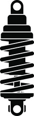 Black and white shock absorber icon vector illustration