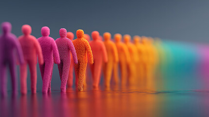 Concept of relationship building highlighting diversity inclusion equity and teamwork values