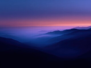 mountain landscape with sunrise and misty valleys, top view, vibrant neon colors, editorial style, dramatic rim light, balanced rule of thirds, brand-safe, no logos