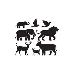 vector set of animals.vector eps 10