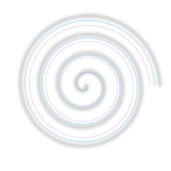 Abstract Glowing Spiral Design Element on Black Background, Radar Sweep Pattern