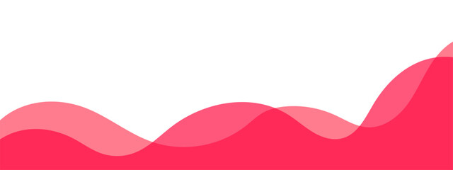 Wavy pink and magenta footer, border, divider shapes