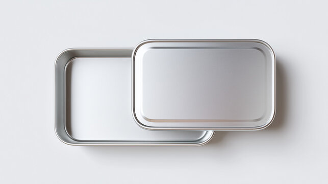 minimal metal tin box
