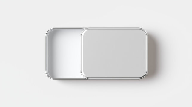 minimal metal tin box
