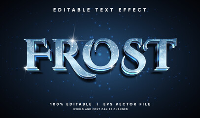 Naklejka premium frost 3d vector text effect with modern style