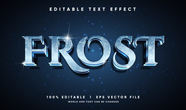 frost 3d vector text effect with modern style