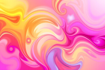A bright swirling abstract texture with vivid pink, yellow, and orange gradients. Ideal for modern design, posters, branding visuals, and colorful digital art.