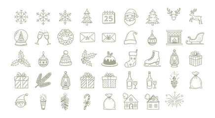 Collection of hand drawn traditional chinese asian decorative motifs and symbols for artistic designs