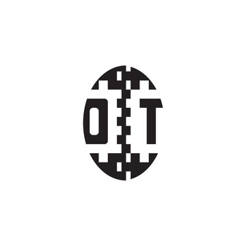 Pixel Logo Concept Bold Unique Design OT Monogram Initial Alphabet Alphabet