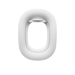 Fototapeta premium Airplane Window or Porthole Frame Isolated on White with Clipping Path