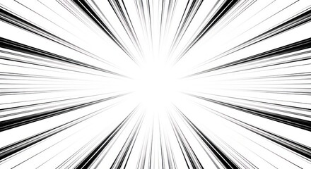 Naklejka premium Radial blur effect with black lines converging on a bright, white center