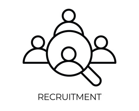 Modern recruitment and hiring vector design with colorful elements