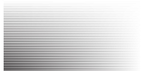 Horizontal Gradient Lines: Black to White Fade Effect.