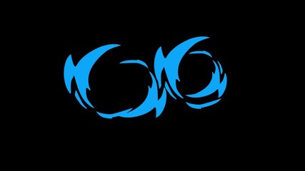 Alpha ink brush stroke smoke, colorful splash transition, manga effect, 2D animation on black screen background