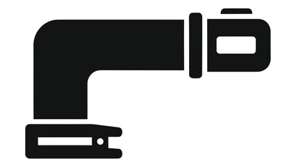 Black and white icon illustrating a smart sous vide machine immersion circulator for precision water bath cooking, isola