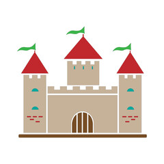 icon vector castle illustration design trendy