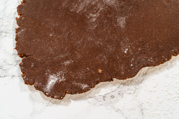 Step-by-Step Chocolate Gingerbread Cookies with Star-Shaped Cutouts
