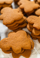 Decorating Gingerbread Girl Cookies with Royal Icing Designs