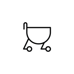 This minimalist shopping cart silhouette icon represents commerce, This icon is perfect for use in websites, mobile apps, user interfaces