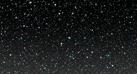 Fototapeta premium Elegant night sky with falling snow effect and transparent background graphic