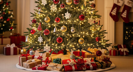 christmas tree with presents