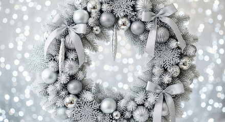 christmas decoration on the snow