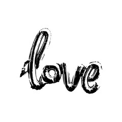 Fototapeta premium love text design, love typography, love word design