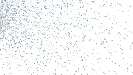 Wide water droplet spray texture on transparent background 3D render