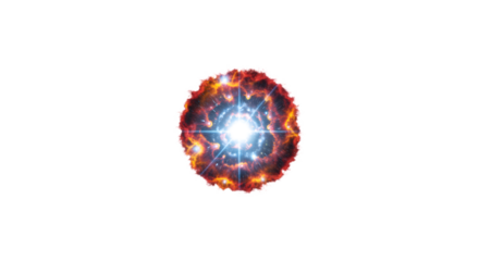 Cosmic Supernova Explosion Bright Star Core Isolated Black